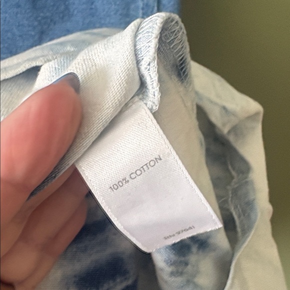 J. Jill Pure Jill Chambray Indigo Blue Dip Dye Tie Dye T-shirt Dress Sz XL - Picture 6 of 7